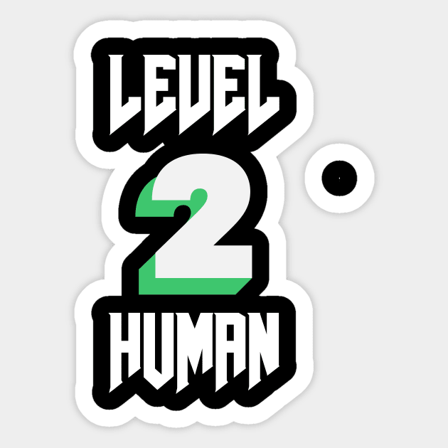 Level 2 Human Sticker by rjstyle7